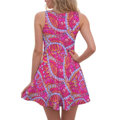 Palai Sleeveless Pleated Mini Skater Dress