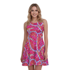 Palai Sleeveless Pleated Mini Skater Dress