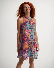 Peex Halter Flare Dress