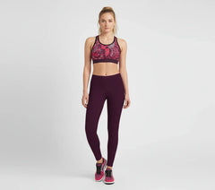 Pena Wine Berry LYCRA® Mid-Rise Leggings