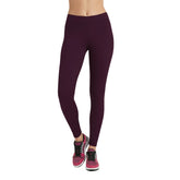 Women's Pena Color Series mid-rise casual leggings in Wine Berry, featuring stretchy fabric - Coordinates - Blissfully Brand
