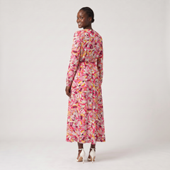 Perl Long Sleeve V-neck Maxi Dress