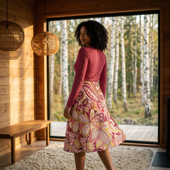 Piki Button A-Line Midi Skirt