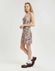 Piki Rib Knit V Neck Tank Dress