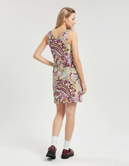 Piki Rib Knit V Neck Tank Dress