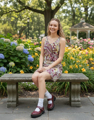 Piki Rib Knit V Neck Tank Dress