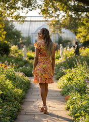Popsica Flounce Wrap Dress