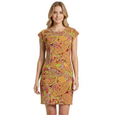 Popsica Mini Tunic T-shirt Dress - Jersey & Velour - Abstract All Over Print - Retro - Psychedelic - Boho - Bold - Vibrant - Handmade in England - Blissfully Brand