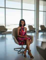 Prague Halter Flare Dress - Airline Series