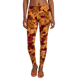 Abstract Paisley Floral Print Lycra Spandex Midrise Full Stretch Leggings - Workout Performance - Boho - Retro - Psychedelic - Vibrant - Plus Size - Blissfully Brand