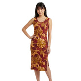 恋愛ボディコン開脚ミディドレス