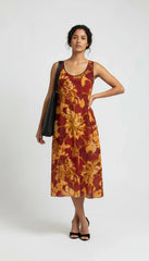 Renai Midi Crepe Tank Dress