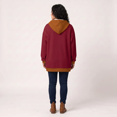 Renai Color Block Ribbed Knit Hooded Coatigan