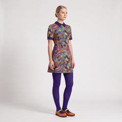 Rinas A-Line Peter Pan Collar Mini Dress