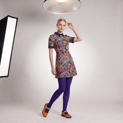 Rinas A-Line Peter Pan Collar Mini Dress