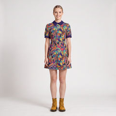 Rinas A-Line Peter Pan Collar Mini Dress