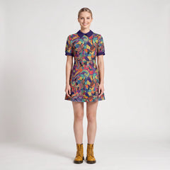 Rinas A-Line Peter Pan Collar Mini Dress