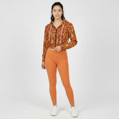 Safrana Crop Top Zip Hoodie