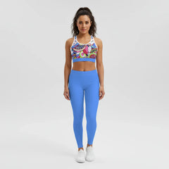 Sechia Cornflower Blue LYCRA® Mid-Rise Leggings