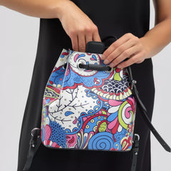 Sechia Leather Bucket Backpack