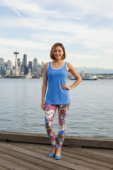 Sechia Blue Scoop Neck Tank Top