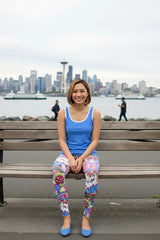 Sechia Blue Scoop Neck Tank Top