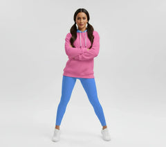 Sechia Pink Waffle Knit Pocket Hoddie