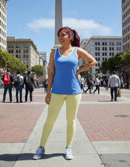 Sechia Drover Yellow LYCRA® Mid-Rise Leggings