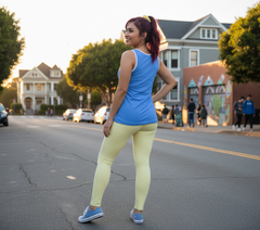 Sechia Drover Yellow LYCRA® Mid-Rise Leggings