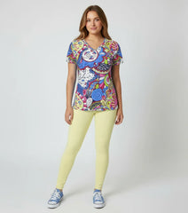 Sechia Drover Yellow LYCRA® Mid-Rise Leggings