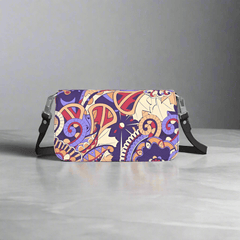 Sechie Leather Crossbody Flap Over Box Clutch