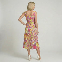 Semia Tie Waist Sleeveless Midi Dress