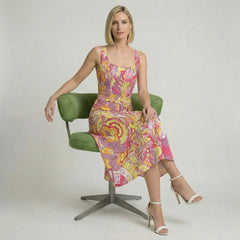 Semia Tie Waist Sleeveless Midi Dress