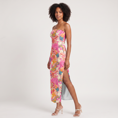 Sameri Strapless Split-Leg Maxi Dress