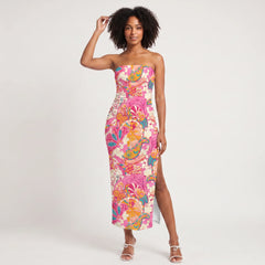 Sameri Strapless Split-Leg Maxi Dress
