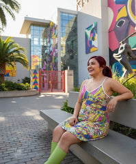 スキ ミニスリップドレス