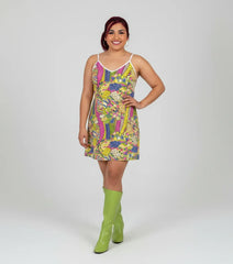 スキ ミニスリップドレス