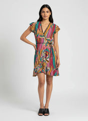 Taki Flounce Wrap Dress