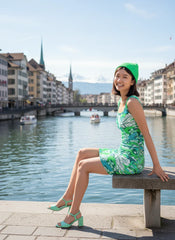 ウミベ ノースリーブ ボディコン ドレス