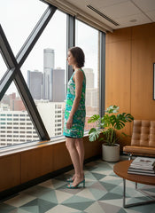 Umibe Vネックノースリーブリバーシブルワンピース