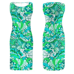 ウミベ ノースリーブ シースドレス