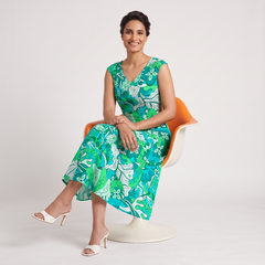 Umibe Fit-and-Flare Midi Dress