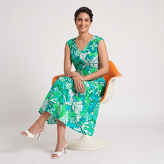 Umibe Fit-and-Flare Midi Dress