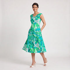 Umibe Fit-and-Flare Midi Dress