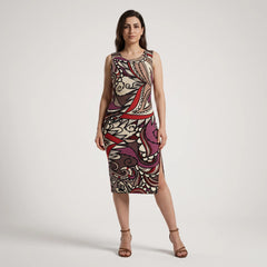 Unia Bodycon Split Leg Midi Dress