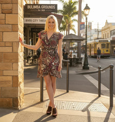 Unia フラウンス ラップドレス