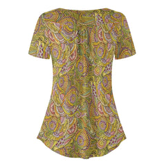 Wanda Scoop Neck Short Sleeve Relaxed Top