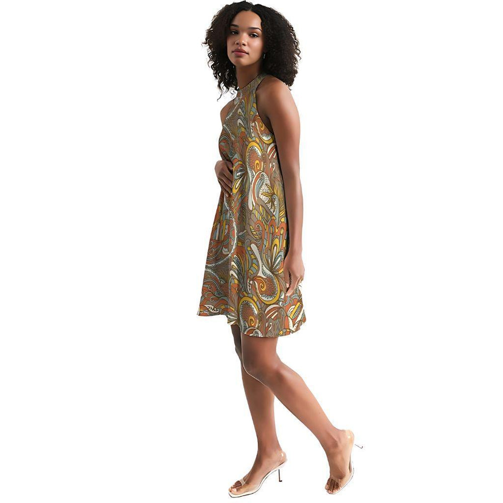 Win Halter Flare Dress - Blissfully Brand