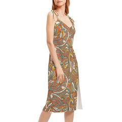Win Women's Tie Strap Split Dress - Blissfully Brand