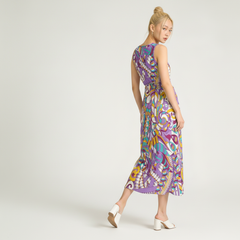 Yume V-Neck Sleeveless Cinched Waist Maxi Dress